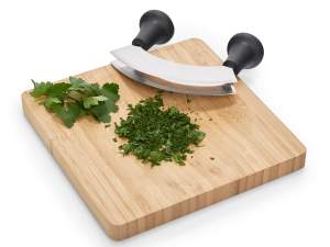 kraeuterbrett mit wiegemesser bambus edelstahl 58668