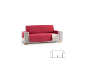 DVOSTRANSKO PREGRINJALO ZA KAVČ – TROSED 160×200 cm RDEČA / BEŽ EU KVALILTETA