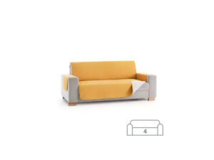 DVOSTRANSKO PREGRINJALO ZA KAVČ – ŠTIRISED 200×200 cm RUMENA / SLONOKOŠČENA EU KVALITETA