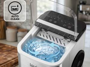 LEDOMAT, 120W, 12KG/24UR, 1.3L REZERVOAR, 2 VELIKOSTI KOCK, SAMODEJNO ČIŠČENJE, TIHO DELOVANJE, NERJAVEČE JEKLO, SREBRNI 4 5 4