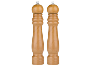 MLINČEK ZA SOL, POPER SET 2 KOS, ROČNO MLETJE, LES, 256x118x57mm